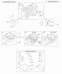 Cylinder Sump Gasket Set Diagram and Parts List for  Briggs and Stratton Engine